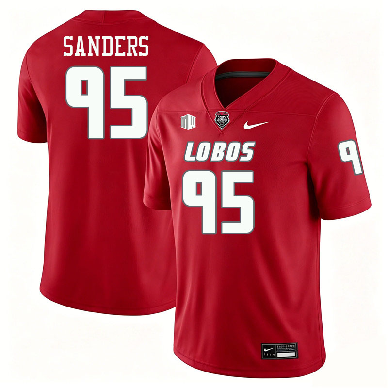 New Mexico Lobos #95 Jason Sanders College Football Jerseys,Uniforms-Red